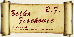 Belka Fišeković vizit kartica